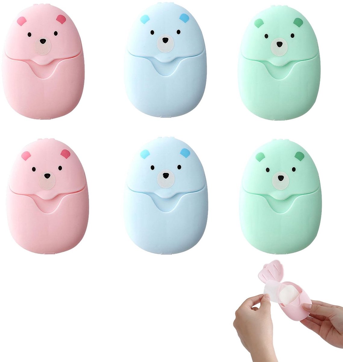 Solidchoice - Mini Biologisch Afbreekbare Zeepbladeren, Set van 6 Dozen