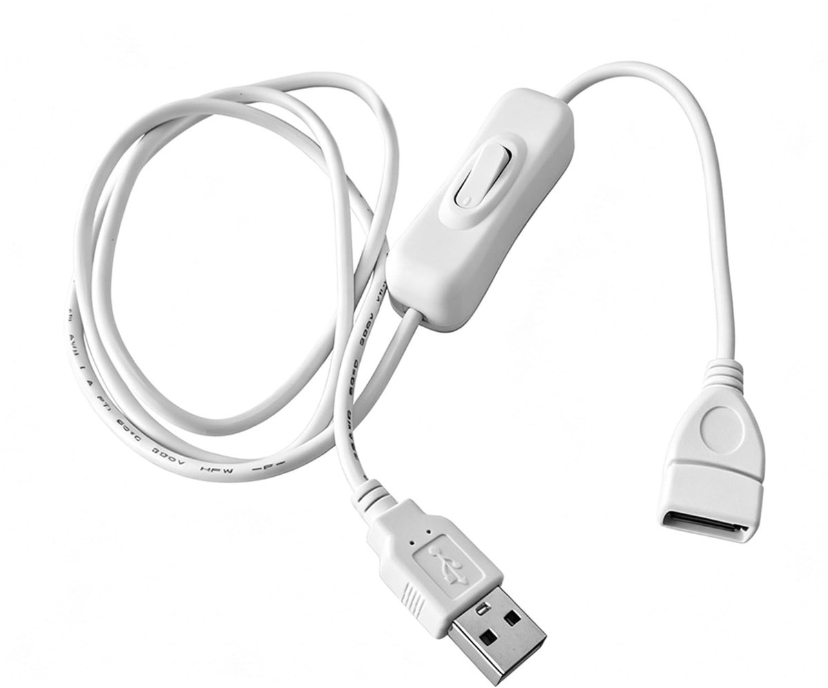 Solidchoice - USB Verlengkabel met Schakelaar 1m