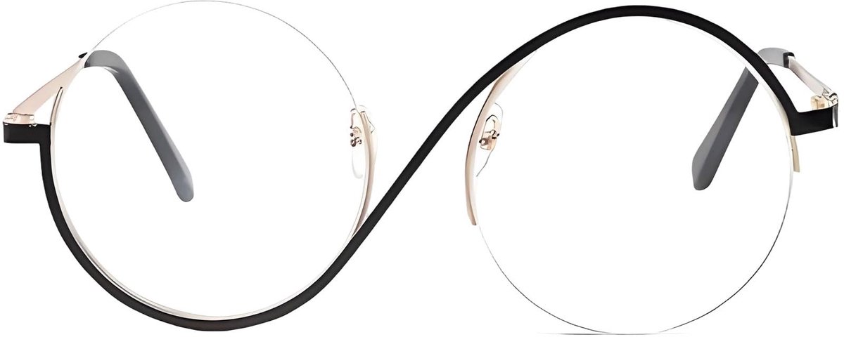 Solidchoice - Elphaba Bril voor Volwassenen, Ronde Metaal Frame