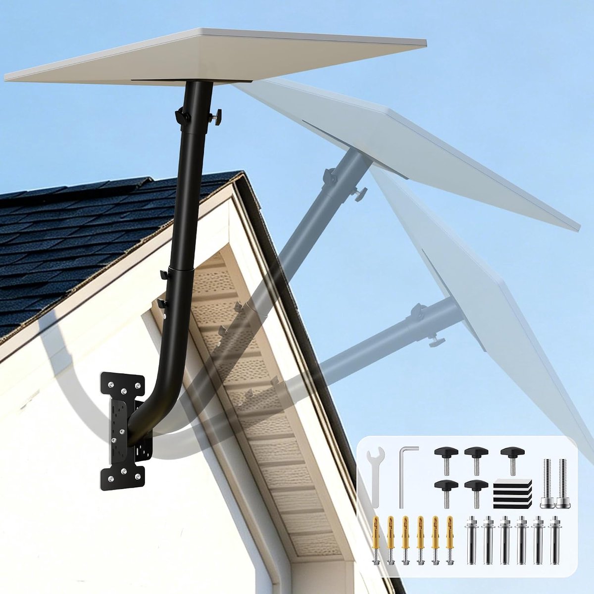 Montagebeugel voor Starlink Gen 3 - Verstelbaar 60 cm - Sterk mangaanstaal - Uitstekende stabiliteit - ShopVlot