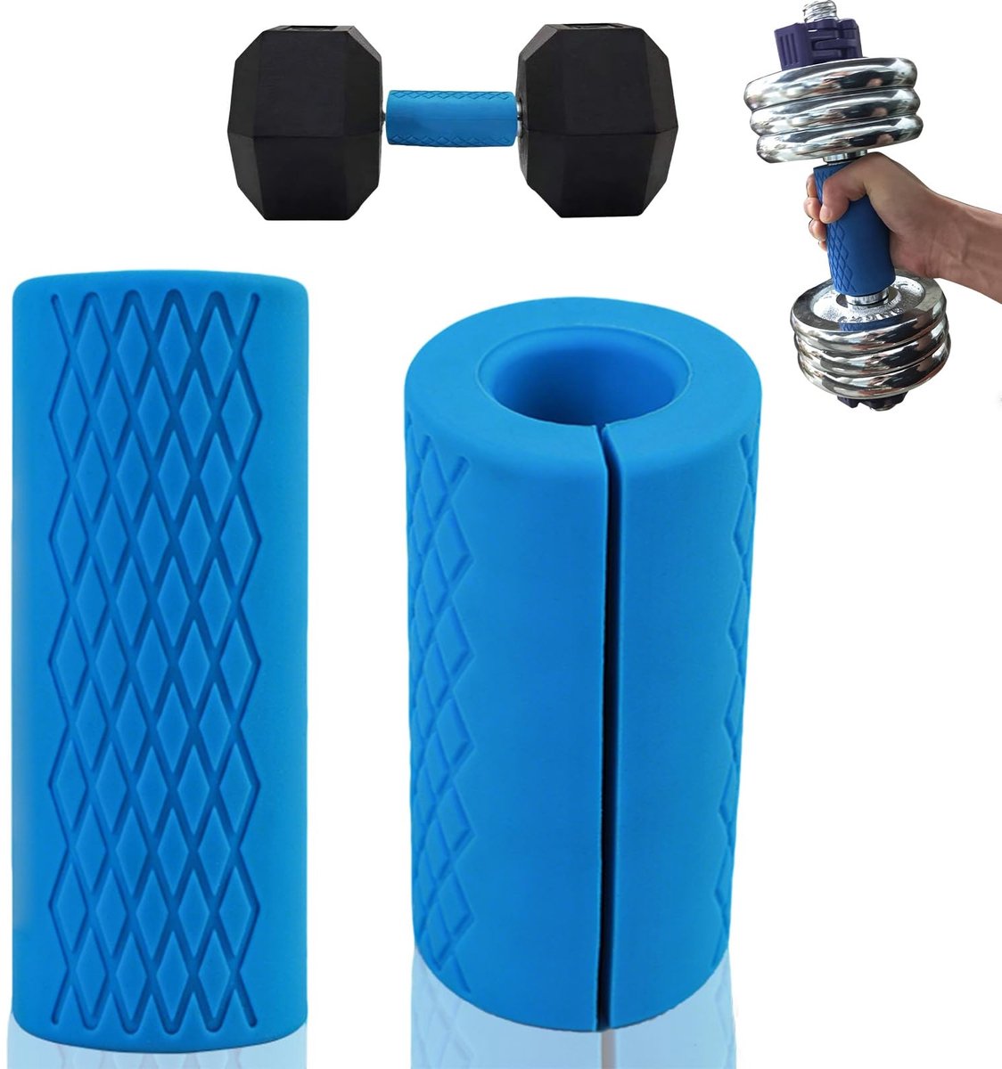 Solidchoice - Set van 2 Antislip Haltergrepen voor Fitness