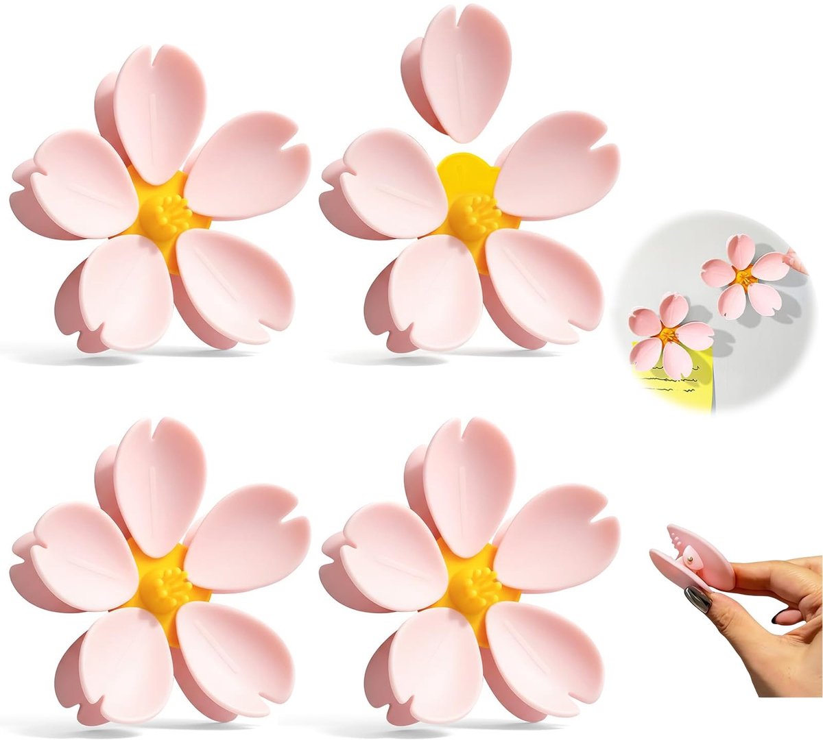 Solidchoice - 4 Stuks Magnetische Kersenclips voor Koelkast