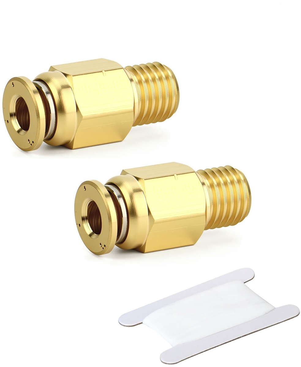 Solidchoice - 2 Stuks Messing Pneumatische Fittingen voor Luchtleidingen