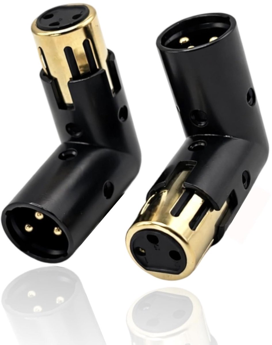 XLR-adapters 90 graden verstelbaar - robuuste metalen behuizing - perfect voor audioapparatuur - eenvoudig te gebruiken - ShopVlot