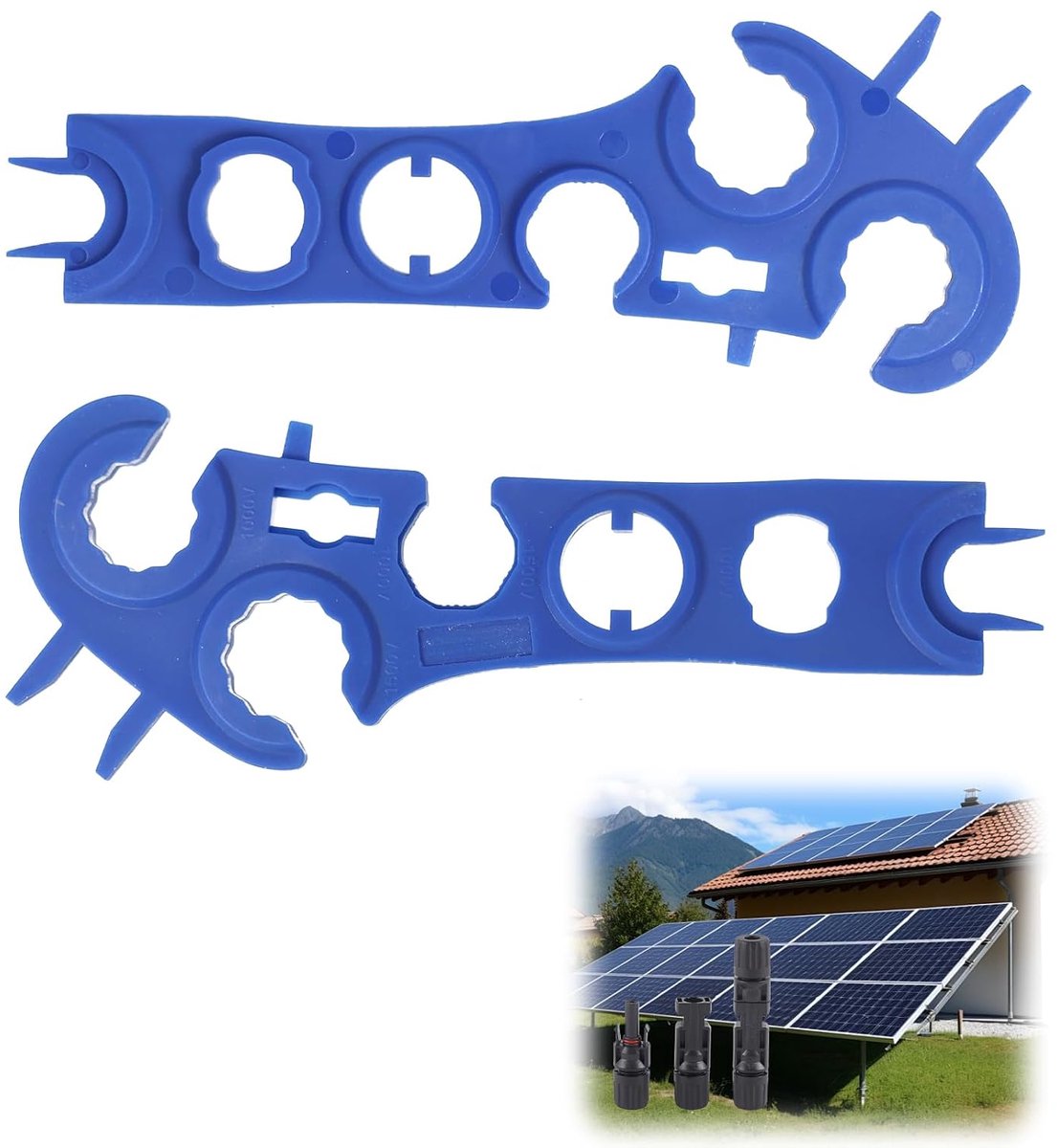 SnelShoppen - 1 Paar Zonne-energie Sleutels, 8-in-1 Schroefsleutel voor Alle Modellen, Zonnepluggen, MC4 Plug, Onderhoudstool voor Zonne-energie Insta