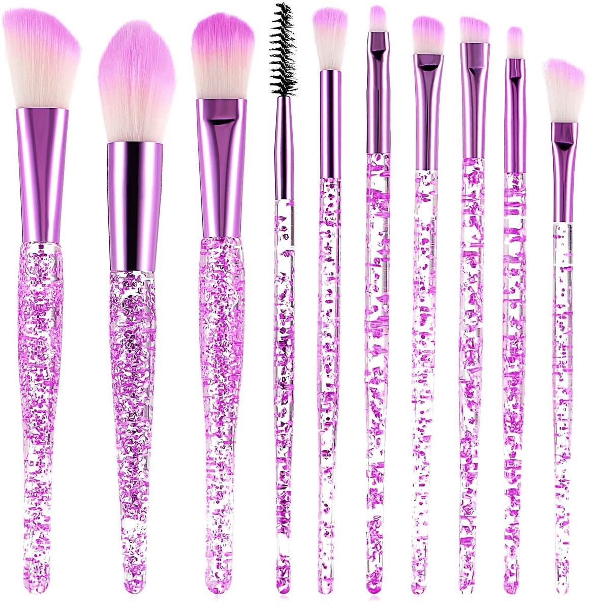 Solidchoice - Professionele Make-Up Kwasten Set van 10 Stuks voor Gezicht en Ogen