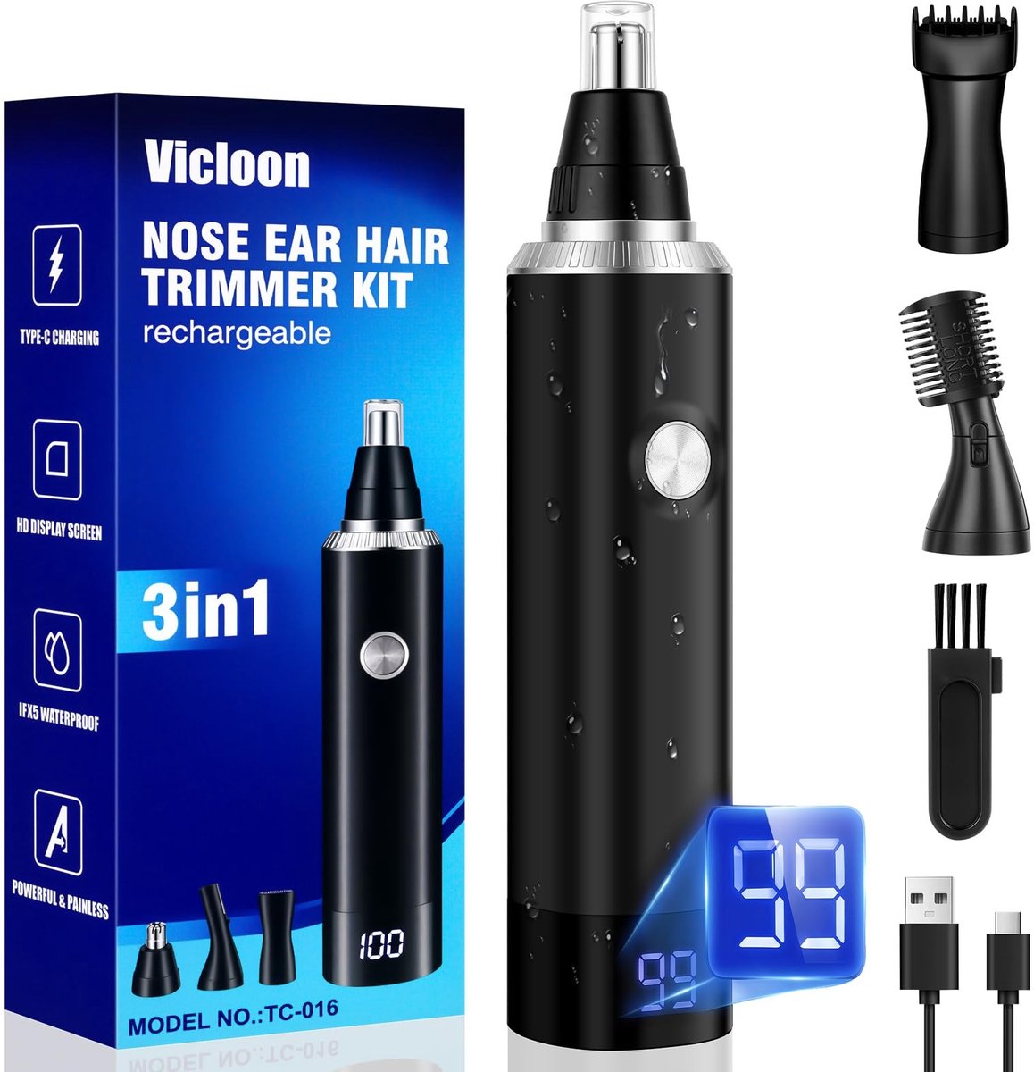 Solidchoice - 3-in-1 Neus- en Gezichts Haartrimmer