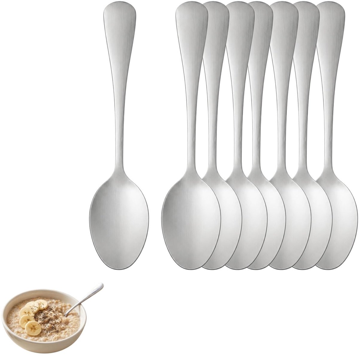 Solidchoice - Set van 8 Roestvrijstalen Theelepels 14 cm
