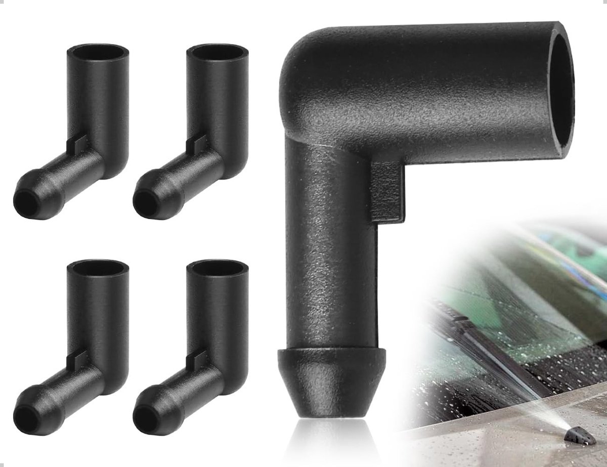 Solidchoice - Set van 4 Ruitensproeislangconnectoren voor Auto's