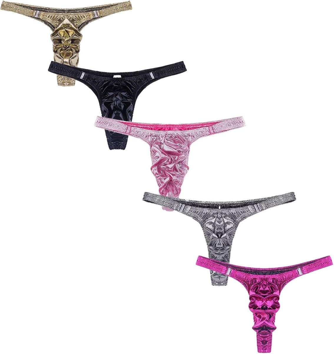 Ondergoed voor Mannen - Gay Jockstrap-Thong - Glanzend met Rimpels - Comfortabele Pasvorm - ShopVlot