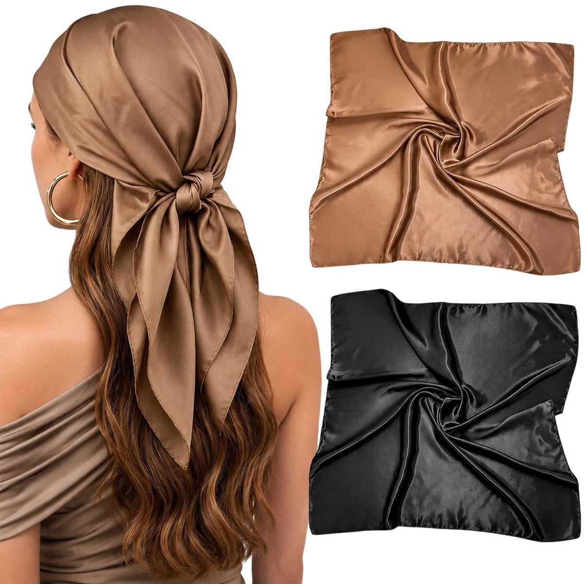 Solidchoice - Set van 2 Zachte Sjaals voor Dames, Ideaal voor de Zomer