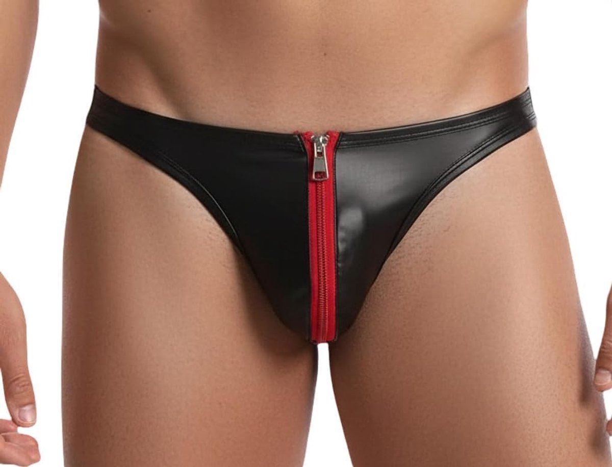 String met rits - latex-stijl - sexy en uitdagend - perfect voor speciale gelegenheden - ShopVlot