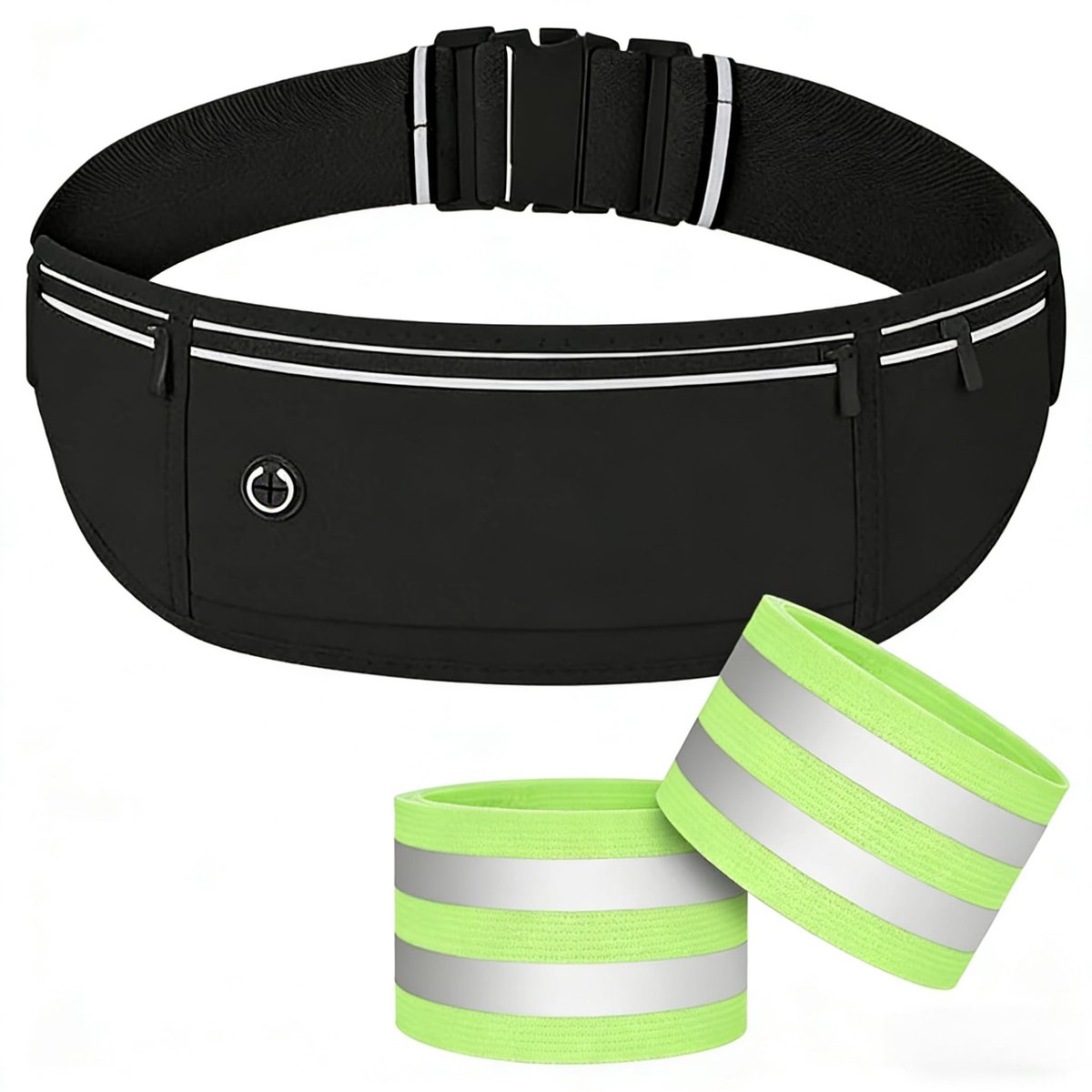 Solidchoice - Loopgordel met Reflecterende Banden en 3 Zakjes