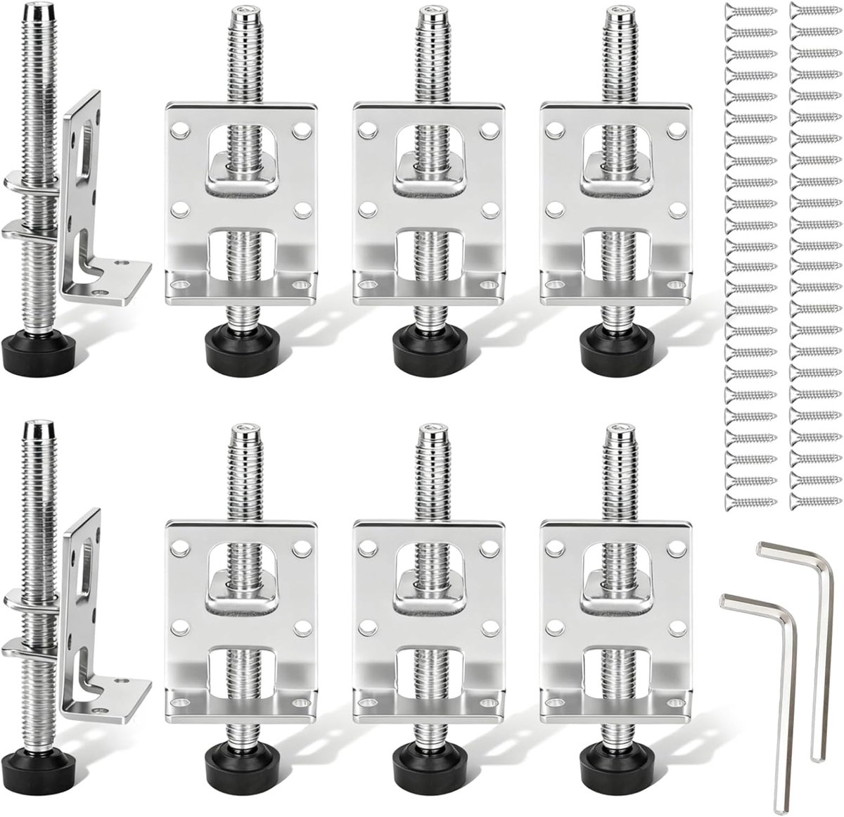 8 Pcs Adjustable Furniture Legs, 102mm, Heavy Load, Furniture Leveling Legs, Height Adjustable Furniture Legs with 48 - ShopVlot