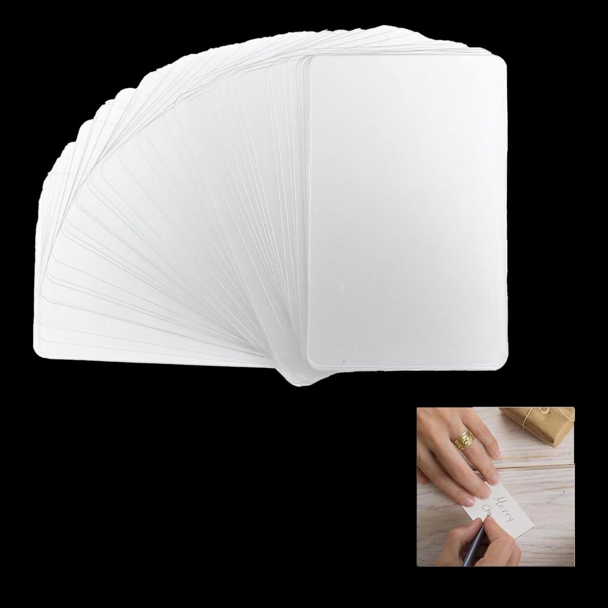 50 Witte Lege PVC Kaarten voor ID Printers, Perfect voor Bedrijfspresentaties en DIY Cadeaukaarten
