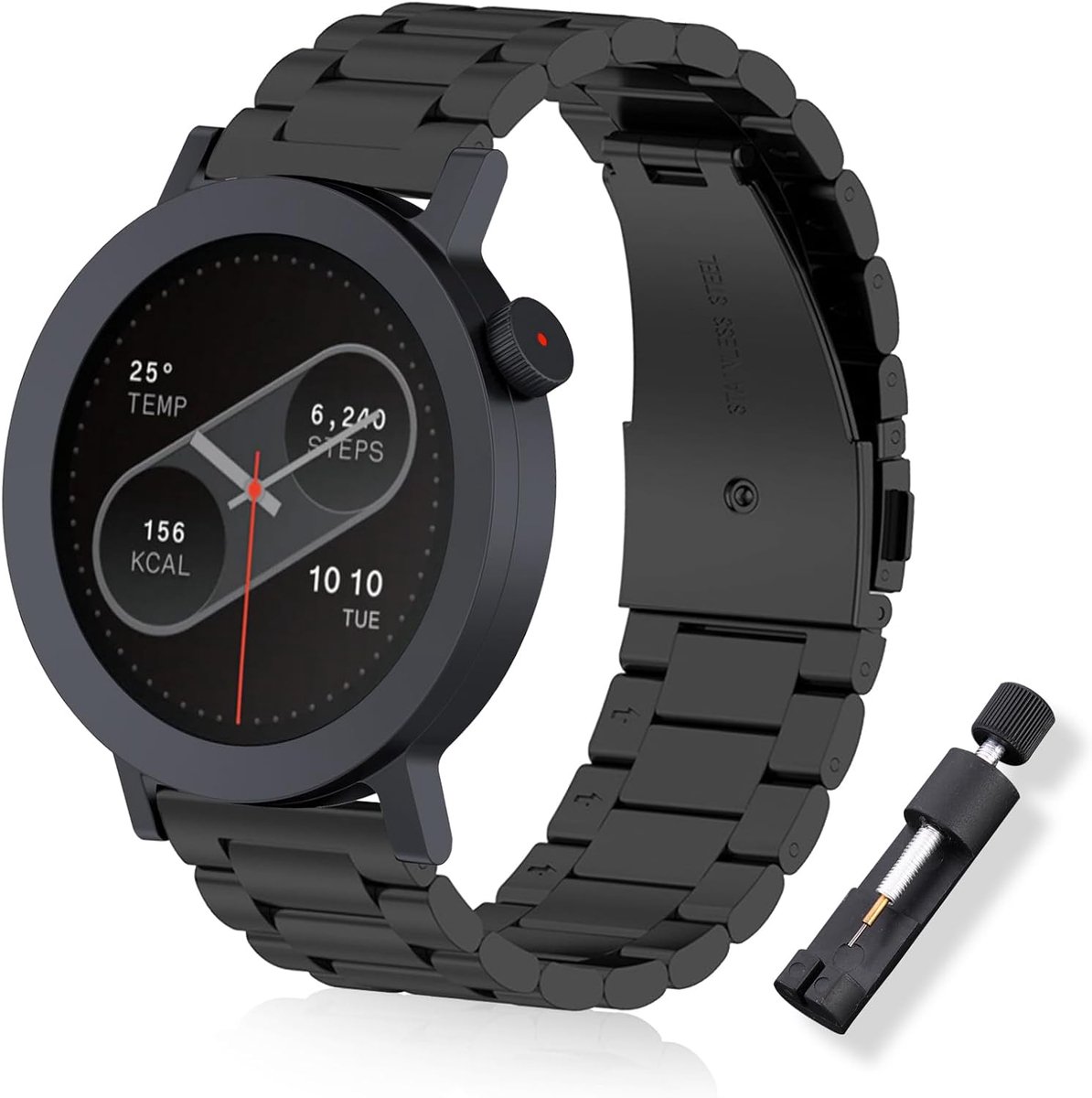 22mm horlogeband geschikt voor CMF by Nothing Watch 3 Pro/Pro 2 - roestvrij staal - vervangende strap - ShopVlot