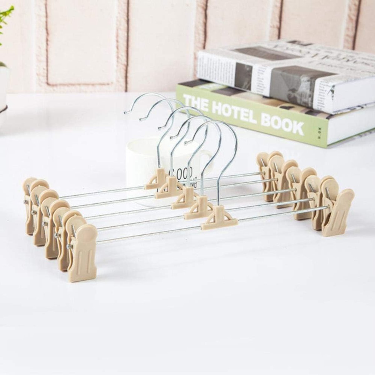 Kledinghanger met clips - RVS - Antislip - Ruimtebesparend - ShopVlot