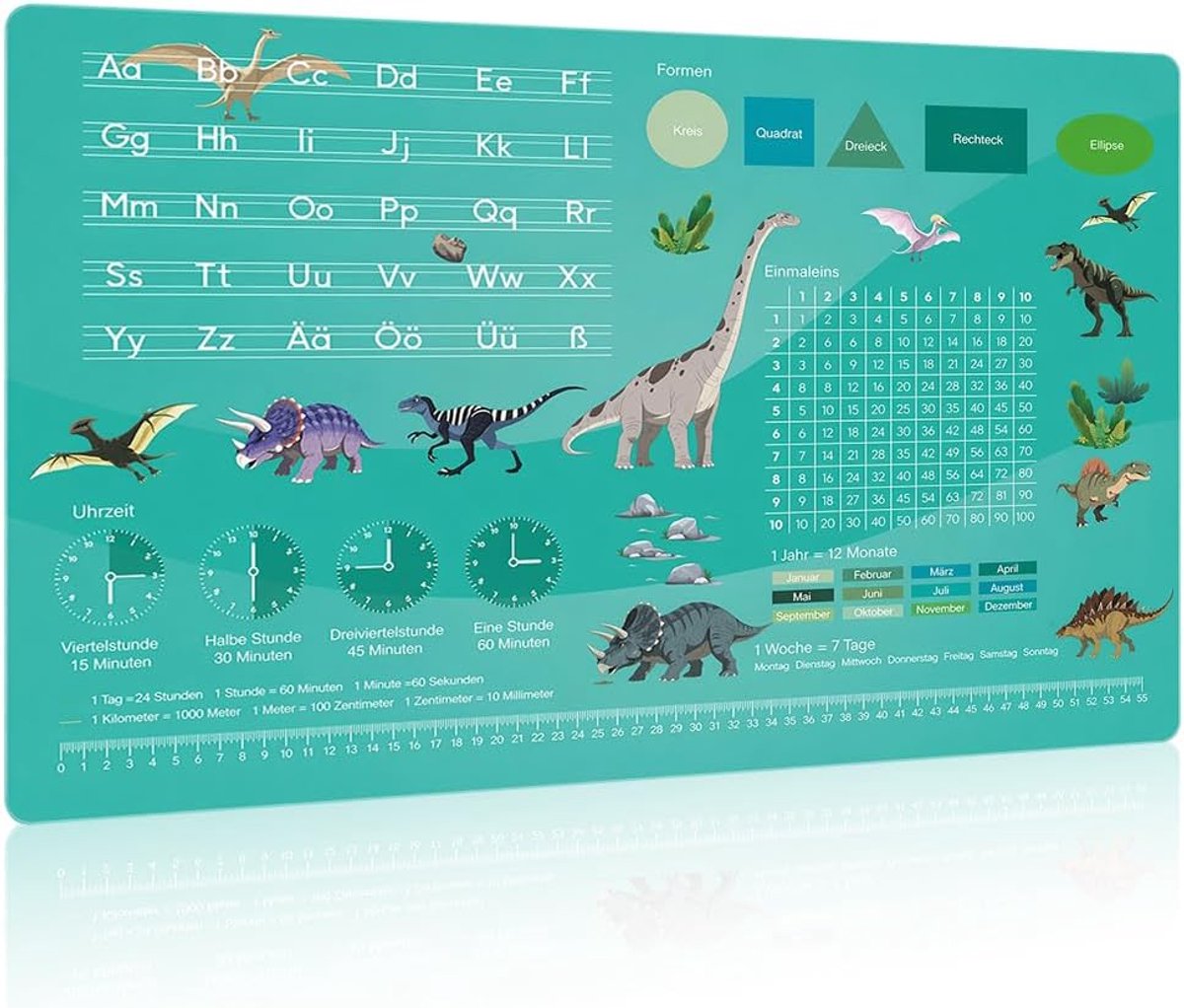 Bureauonderlegger kinderen 60 x 40 cm - PU-leer - afwasbaar en waterdicht - perfect voor school en thuiskantoor - ShopVlot