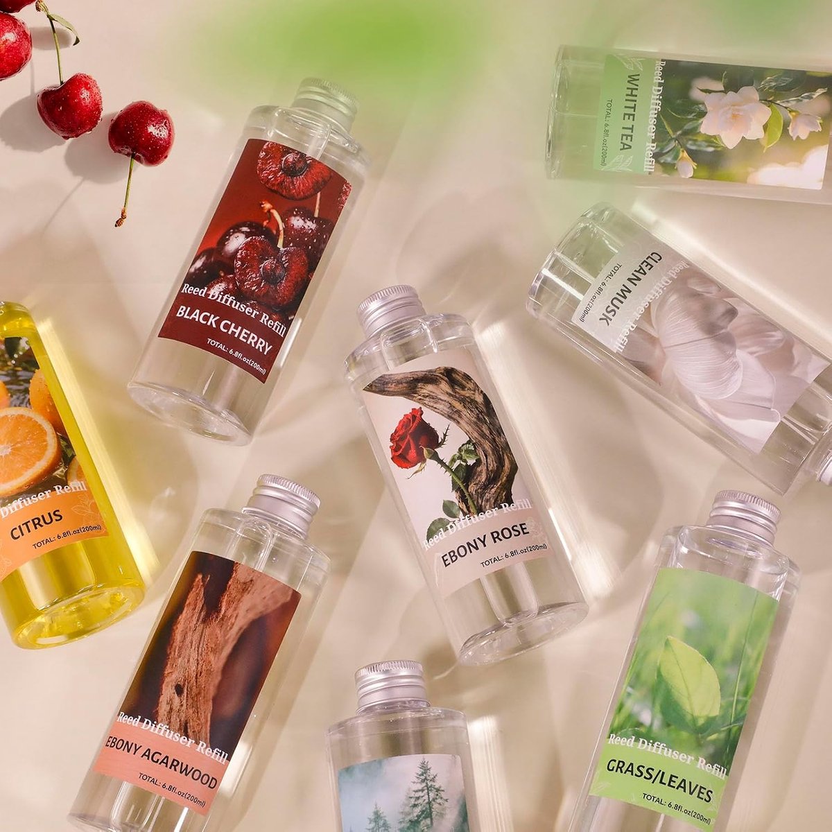 Luchtverfrisser navulling 200 ml - Clean Musk - rieten diffuser - aangename kamergeur voor thuis - ShopVlot