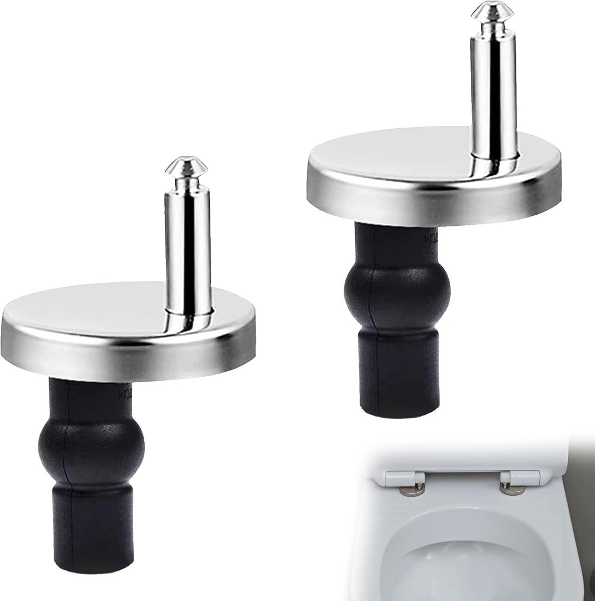 Toiletzitting met scharnier - quick release scharnieren - met rubberen schroeven - eenvoudig te monteren - ShopVlot