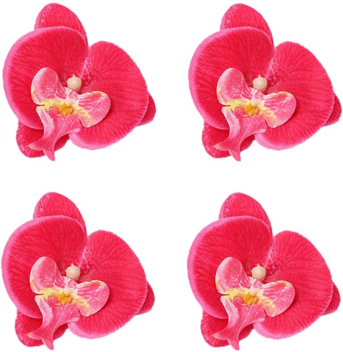 Nep bloemen 8cm - Roze rode zijde orchidee bloemkoppen - Perfect voor DIY en decoratie - 10 stuks - ShopVlot