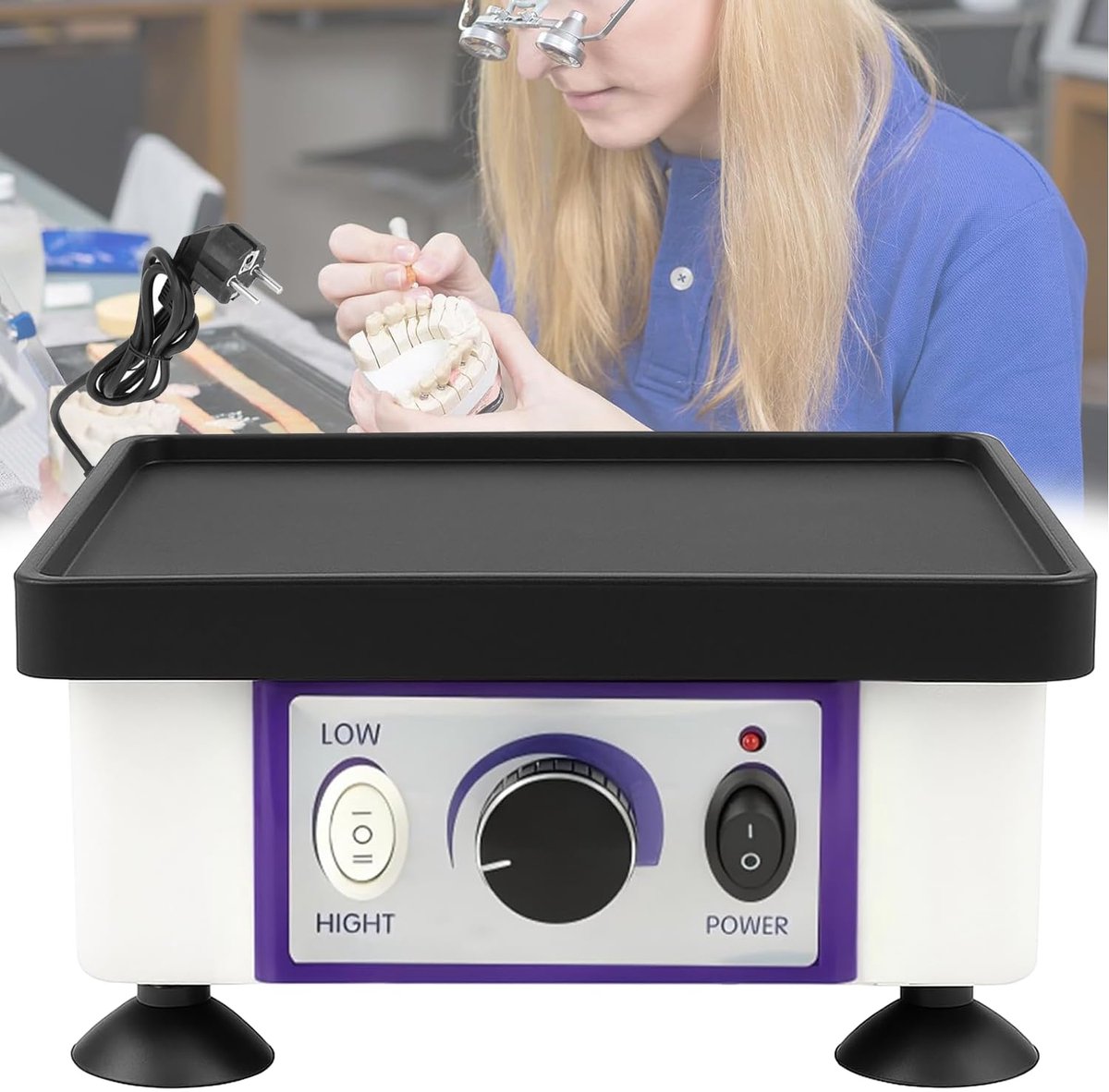 Vibratieplaat 220 V - 120 W - verstelbare snelheid - ideaal voor dental laboratoria - ShopVlot