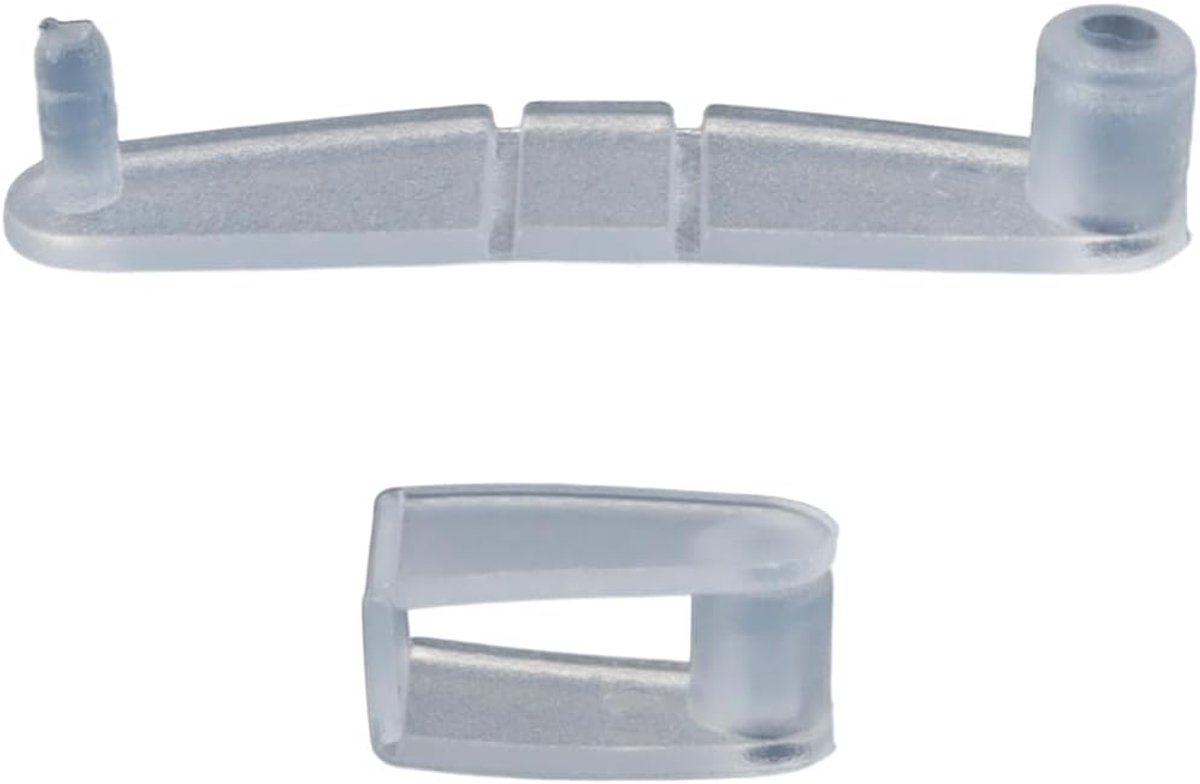 Plastic keychain clips 100 stuks - kleine transparante acrylverbindingen - herbruikbaar - ShopVlot