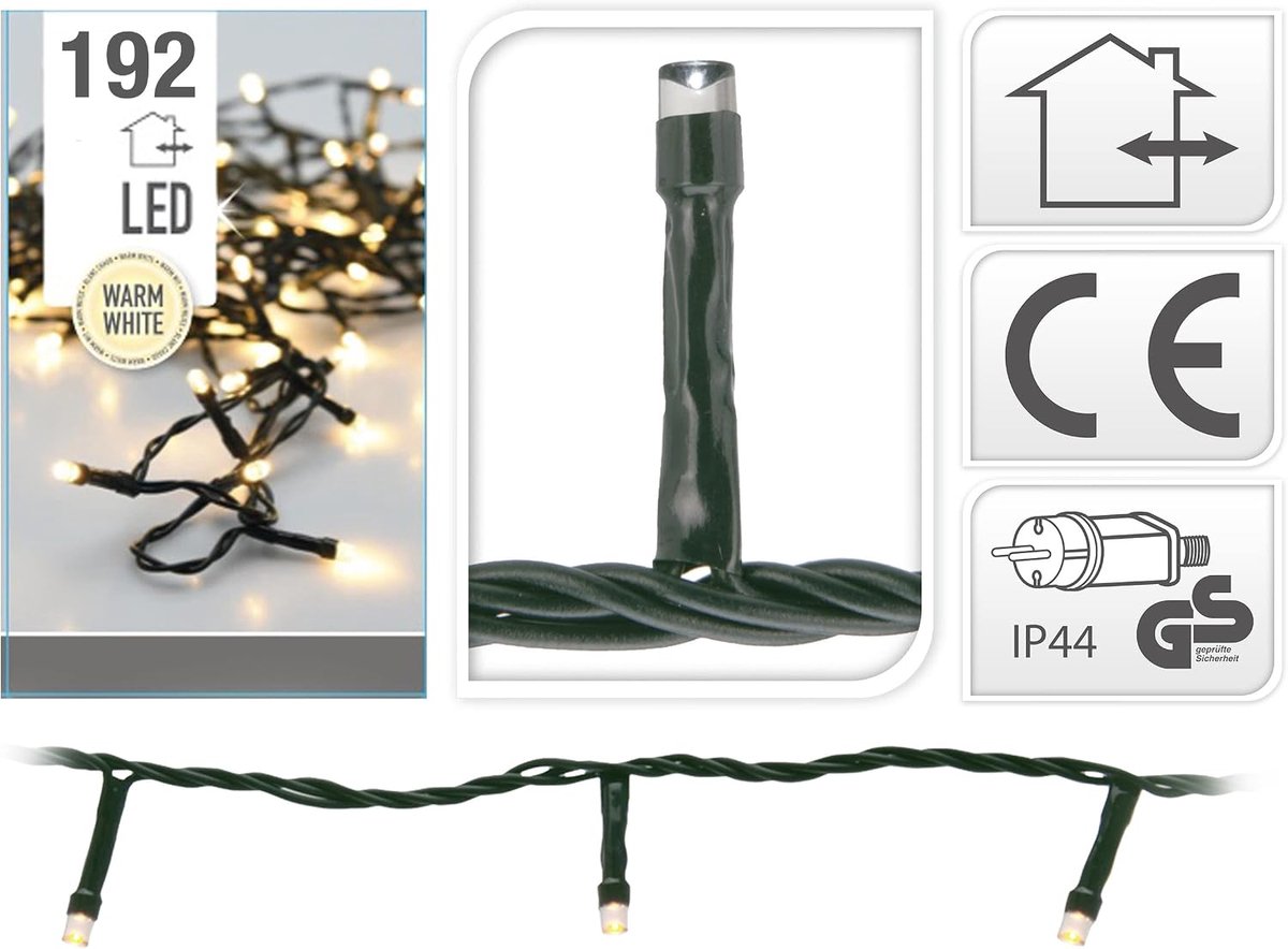 Kerstverlichting batterij 14.5M - 192 LEDs - IP44 waterdicht - met timer voor sfeervolle decoratie - ShopVlot