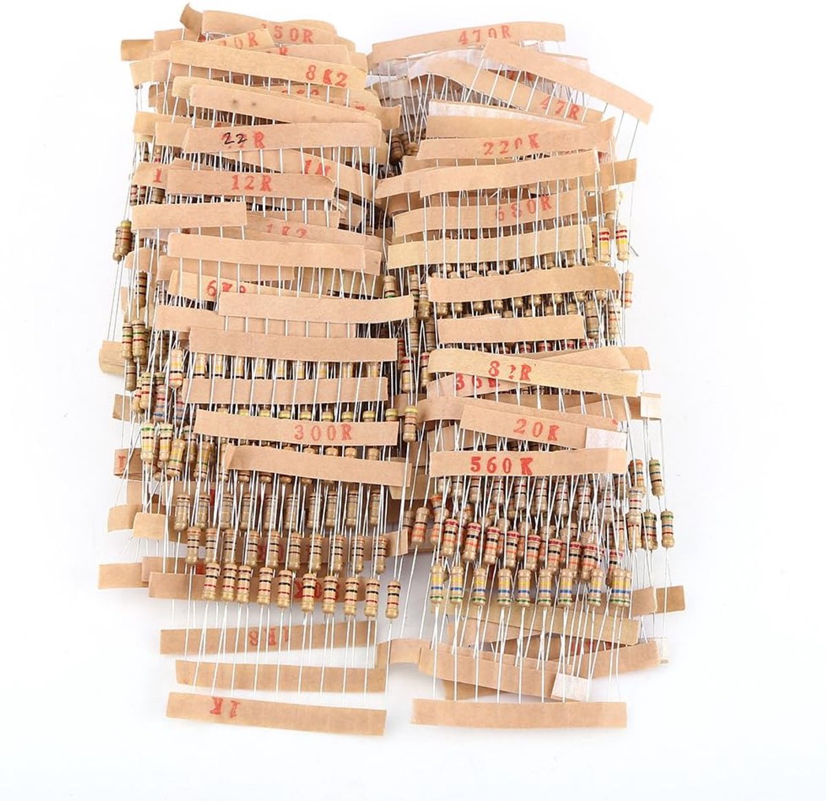 Resistorenset 1000 Stuks - 1/2W Koolstoffilm - 5% Tolerantie - Voor diverse projecten - ShopVlot
