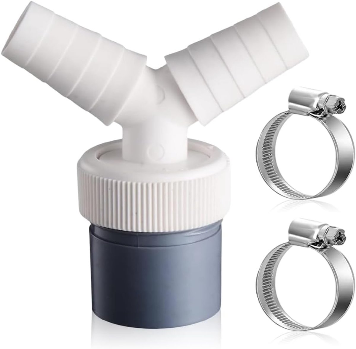 Afvoeraansluiting voor vaatwasser en wasmachine - dubbele Y-verbinding - robuust materiaal - eenvoudig waterafvoer - ShopVlot
