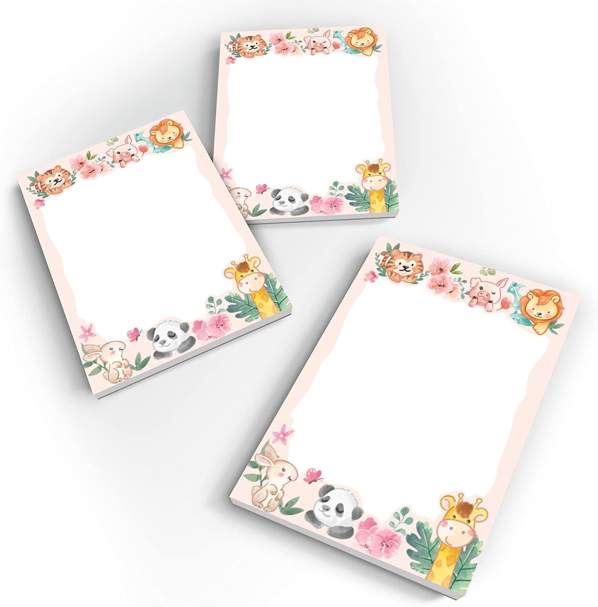 Mini notepads dieren 12 stuks - A7 formaat - 25 vellen - leuk voor feestjes - ShopVlot