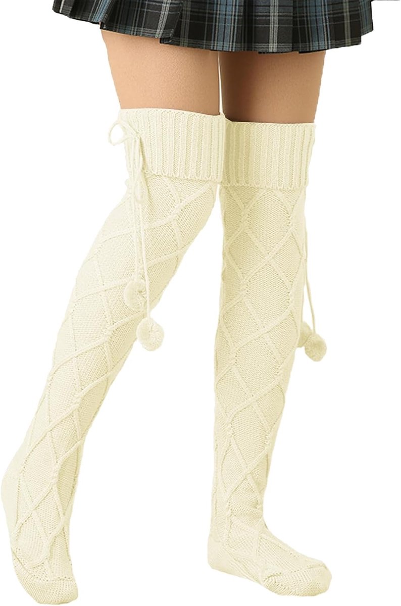 Overkneesokken dames - dik warm - winddicht - bescherming tegen kou - ShopVlot