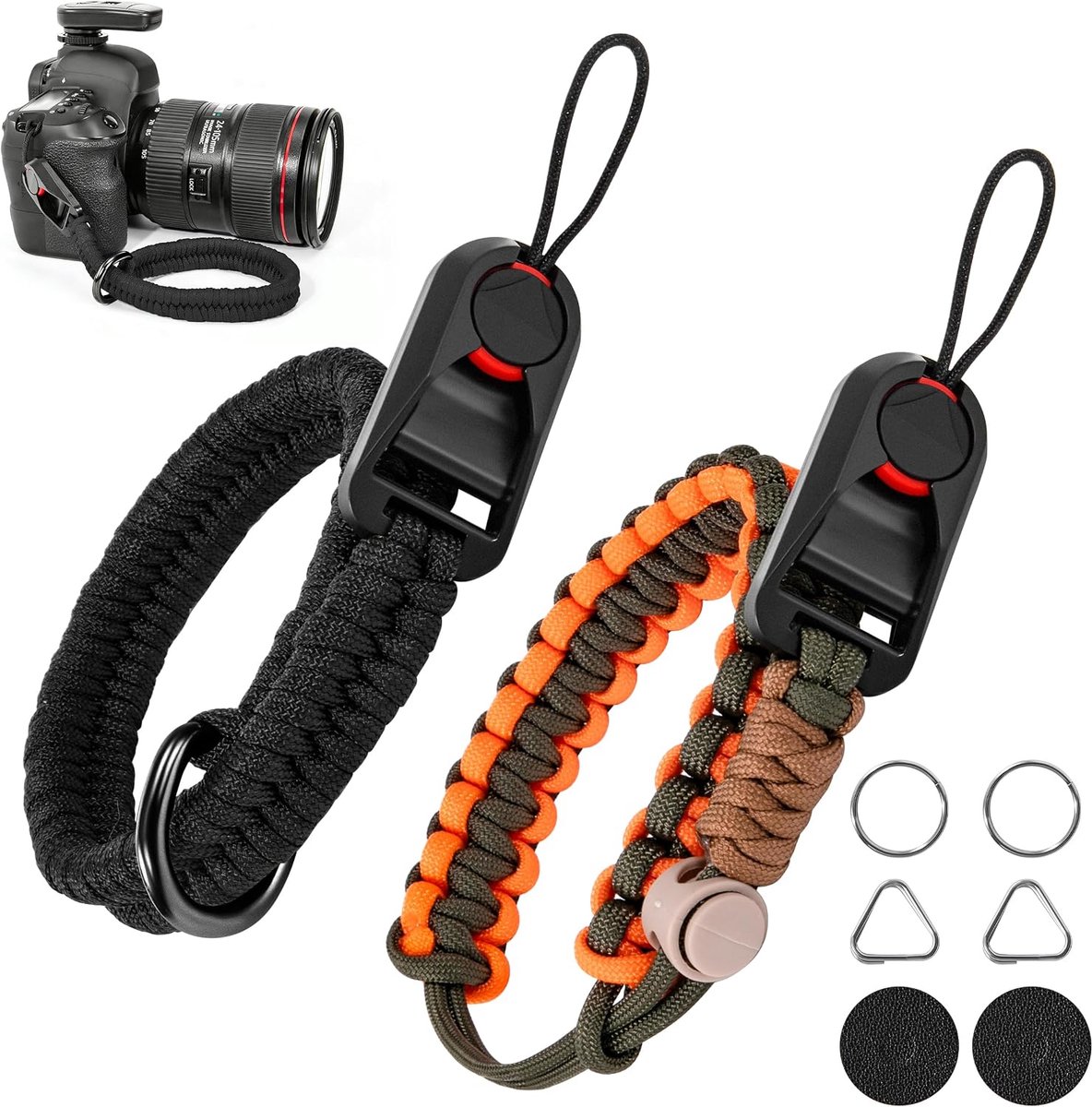 Camera Strap Verstelbaar - Zacht en Comfortabel - Gevlochten Nylon Paracord - Ideaal voor DSLR of Spiegelloze Camera's - ShopVlot