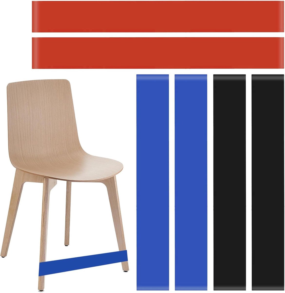 Stoelbanden voor kinderen - 6 stuks - Multicolor - Fidgety voetsteunen voor zelfregulatie - ShopVlot