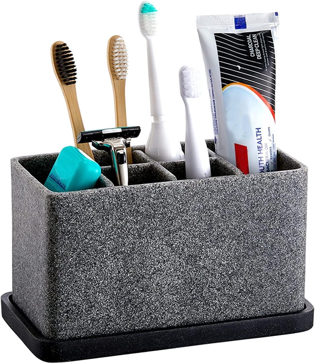ZCCZ Toothbrush Holder, Bathroom Storage Organizer Caddy for Electric Toothbrush, Toothpaste, Tooth Loss, Razor, Comb - ShopVlot