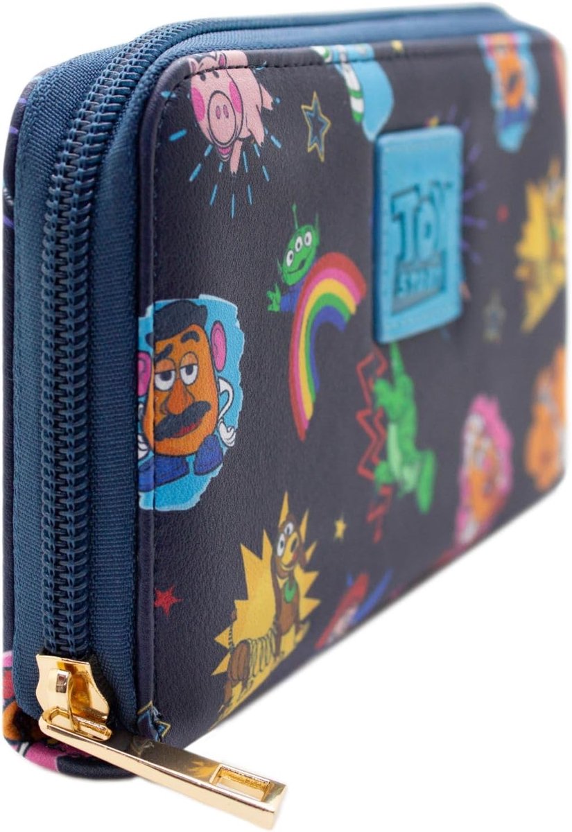 Toy Friend In Me Story Stylish Falling Characters Wallet/Purse Tri-Fold Coin Pocket & Card Holder, Black - ShopVlot