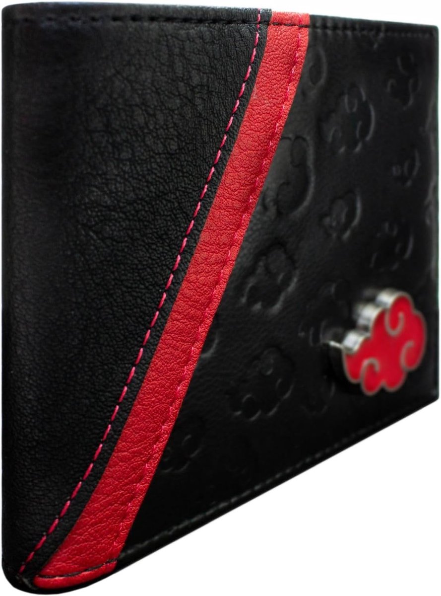 Geheime Anime Schurk Outlaw Ninja Clan Wolk Embleem Portemonnee/Beurs Bi-Fold ID & Kaarthouder, Zwart - ShopVlot
