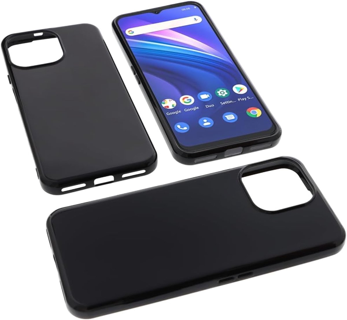 Case Compatible with Cubot P80 Rubber TPU Protection Mobile Phone Case Black - ShopVlot