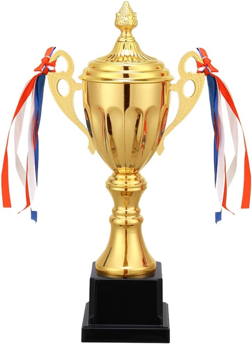 11 gold trophies poker for sporting events, football winners team awards and favors for competition parties - ShopVlot