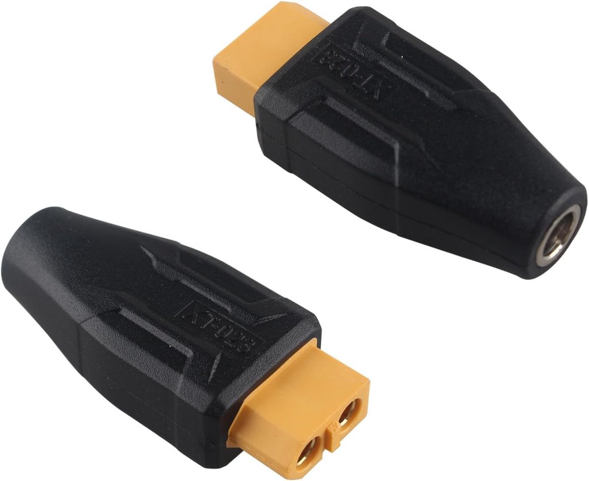 2PCS DC5525 Female to XT60 Female Connector Adapter XT60 to DC Connector Compatible with Fatshark Skyzone FPV Monitor - ShopVlot
