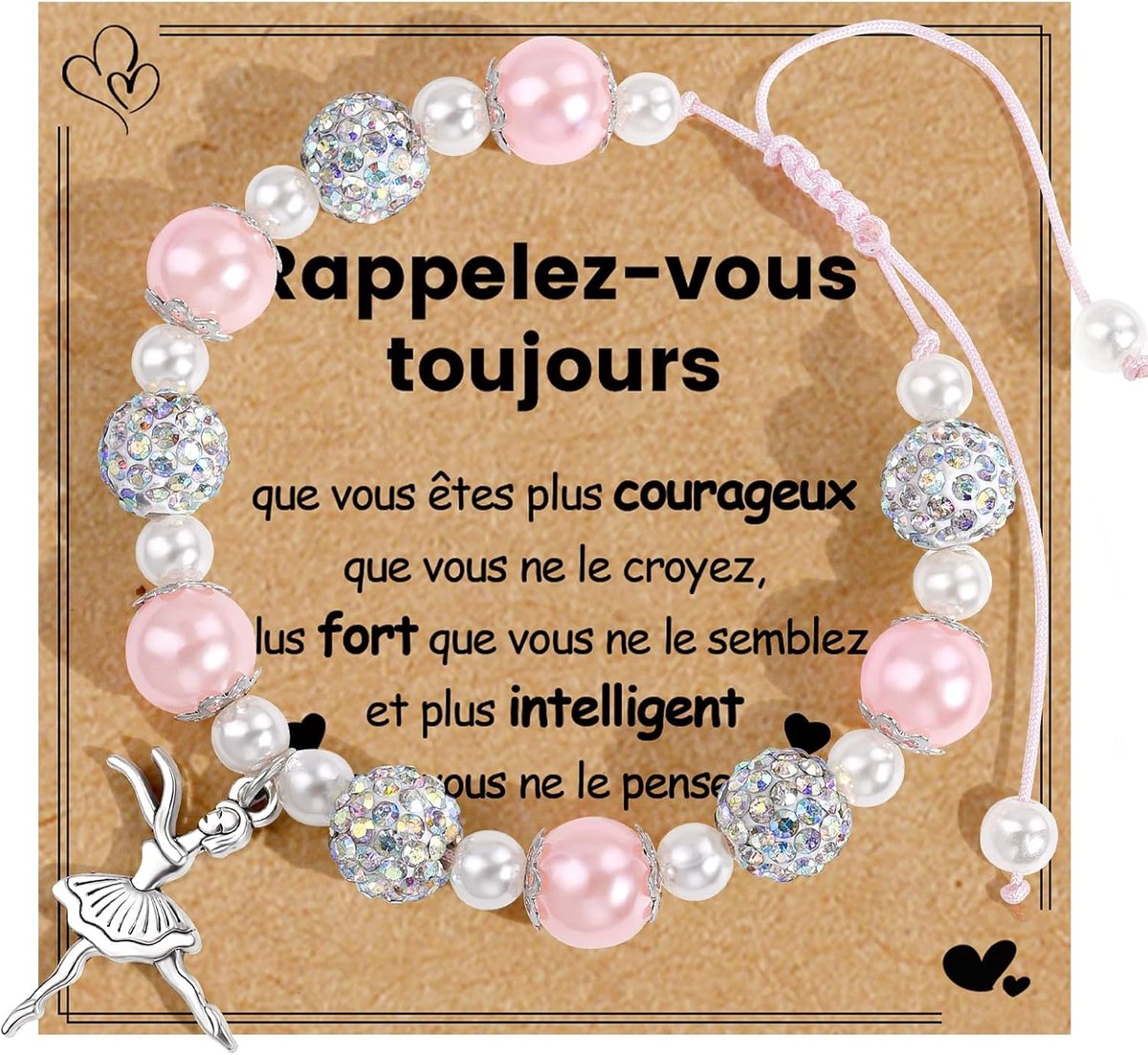 BOCHOI Women's Rules for Women Rules Birthday Christmas Bracelet Natural Niece Best Friendship THE BAB119 - ShopVlot