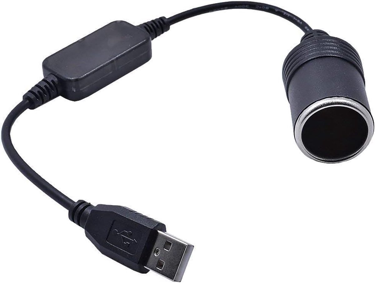5V USB-A Plug to 12V Cigarette Lighter Adapter, Car Charger Converter - ShopVlot