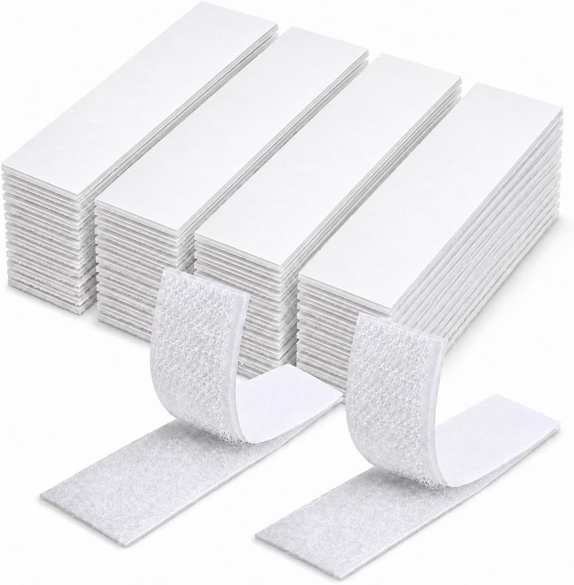 40 stuks dubbelzijdige klittenbandstickers, dubbelzijdig plakband, extra sterk, herbruikbare klittenband, muursticker - ShopVlot