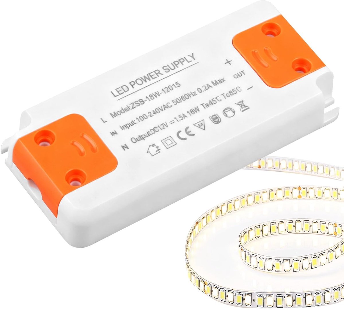Transformer LED driver power supply, 1-18W 230V to 12V - DC transformer without flicker and noise, low voltage - ShopVlot