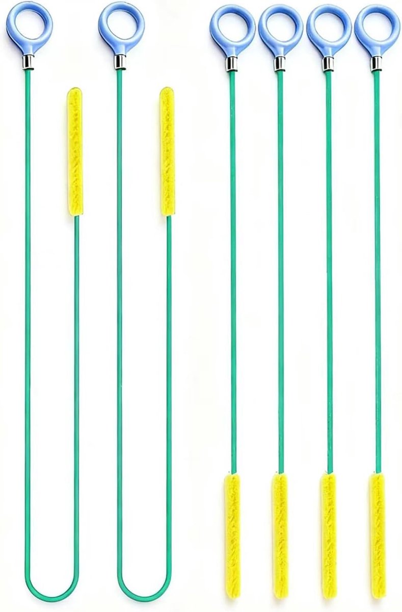 Drain Cleaner, Spiral, Pack of 6, Pipe Cleaning Spiral, 90 cm and 130 cm, Drain Spiral with Hair Catcher for Shower - ShopVlot
