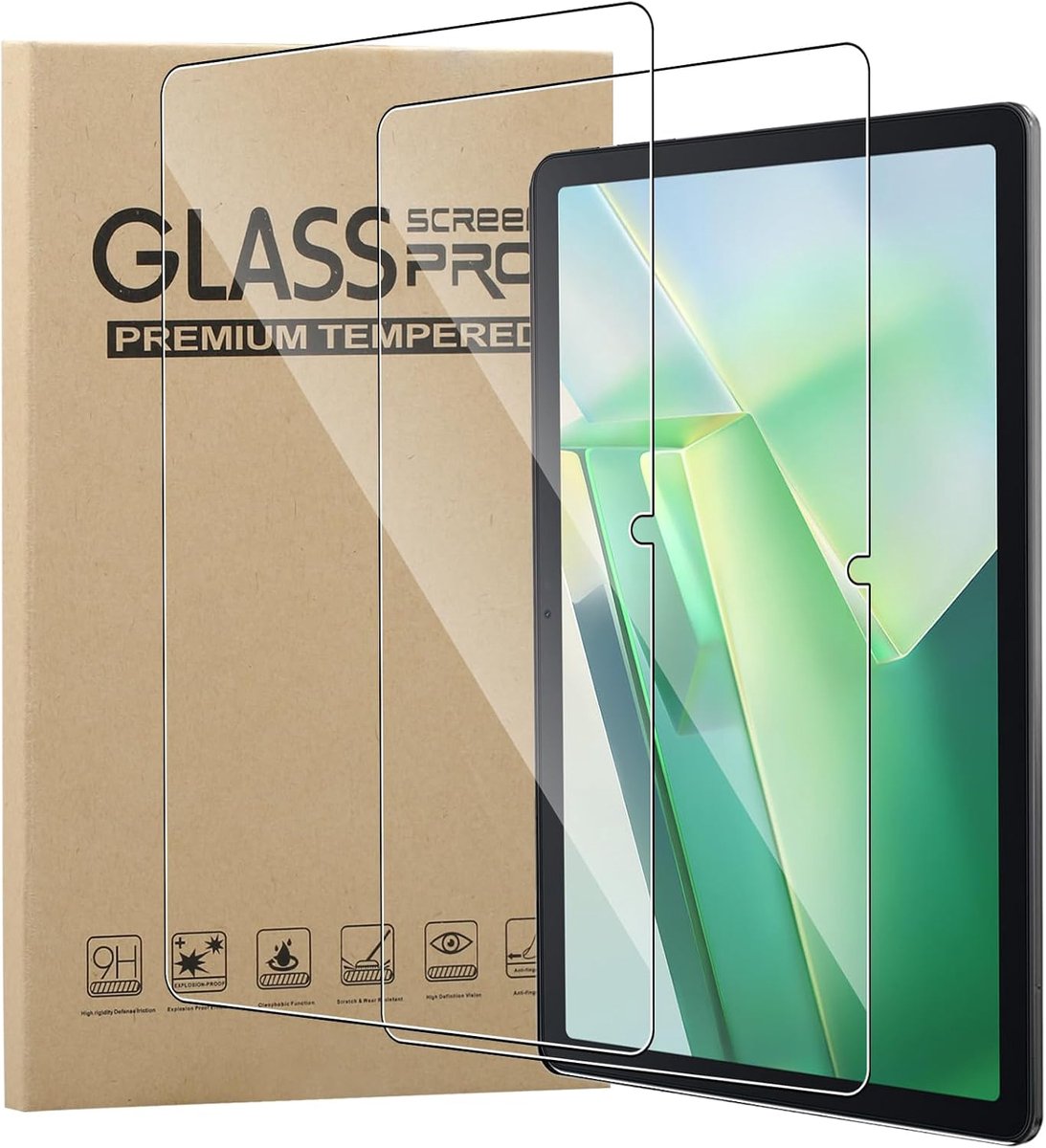 MEMELOKA Tempered Glass for Blackview Tab 9 WiFi/Tab9 WiFi, Pack of 2 Hardness 9H Scratch-Resistant HD Screen - ShopVlot