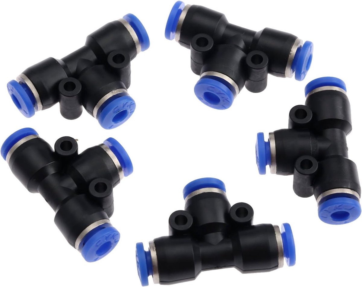 5Pcs 3 Way Pneumatic Quick Release Hose Garden Hose Push-in Connector Garden Hose Hose Connector Faucet Connector - 4mm - ShopVlot