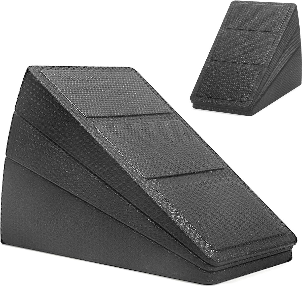 3 Pcs Slant Shelf Squat Wedge Blocks, Adjustable Angles Calf Stretcher Foam Wedge Block for Exercise, Squat, Ankle - ShopVlot