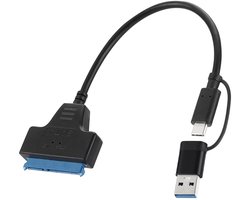 Sata to USB 3.0 Adapter, suitable for 2.5 inch and 3.5 inch hard drives/SSD drives, equipped with a 12V 2A AC adapter - ShopVlot
