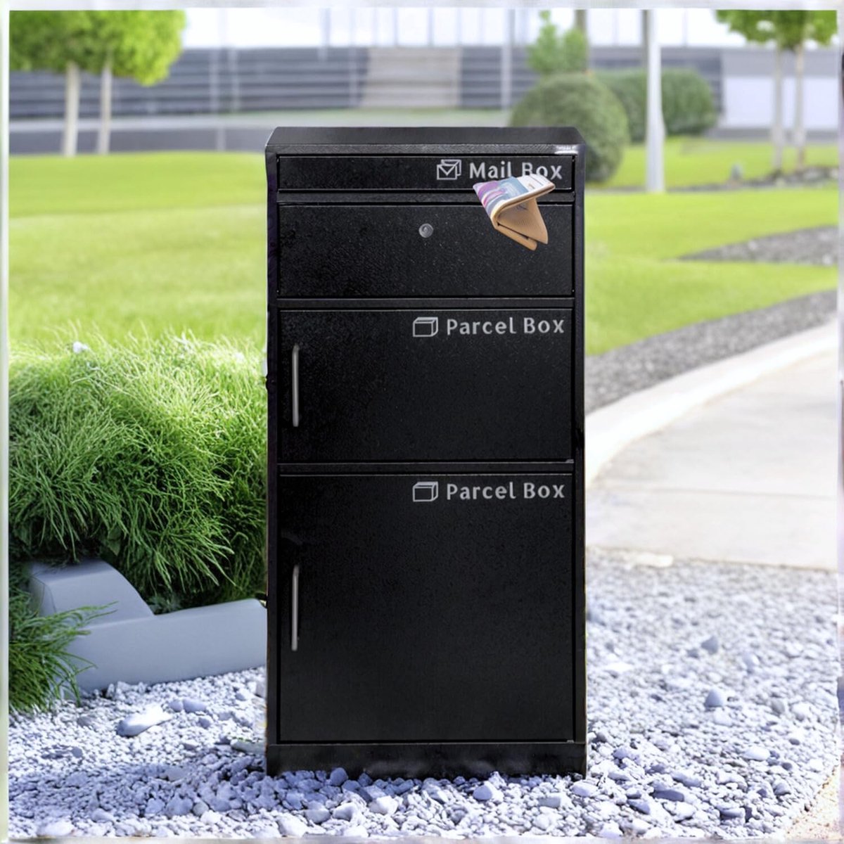 Big Parcel 2 - Parcel mailbox - Mailbox - With separate letter box - Parcel box for Extra Large Parcels - ShopVlot